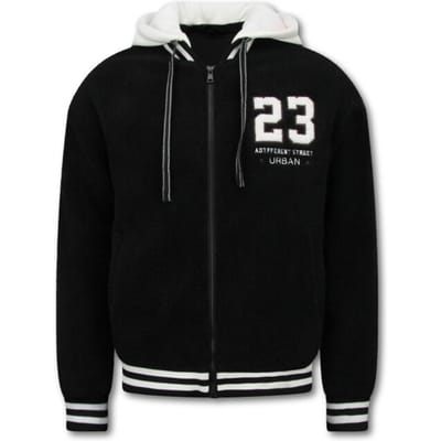 Oversized Baseball Jacket - Teddy Jas - Tussenjas Heren - 535 - Zwart