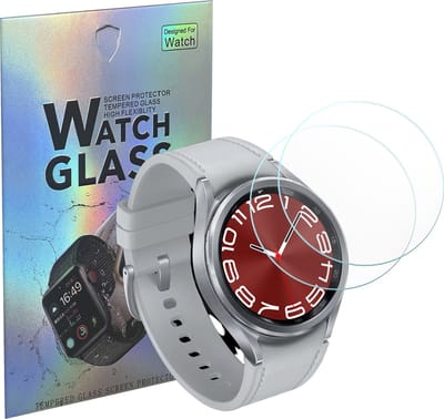 Screenprotector voor Samsung Galaxy Watch 6 CLASSIC (43mm) - 2 stuks Beschermglas Smartwatch van glas Transparante glazen schermbeschermfolie