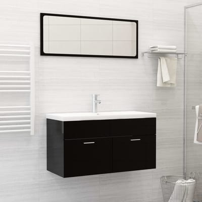 vidaXL - Inbouwwastafel - met - kraan - 91x39x18 - cm - keramiek - wit