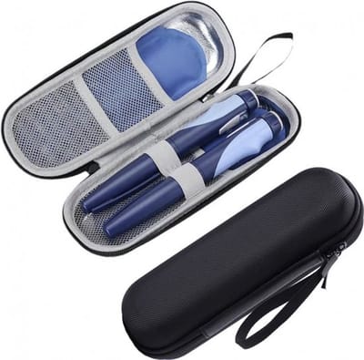 insulinekoeltas - Insuline Koeltas met 2 Ice Packs - Diabeteskoeltas - Koeltas - Diabetesspecifieke doos - Diabetesspecifieke tas - Reiskoffer