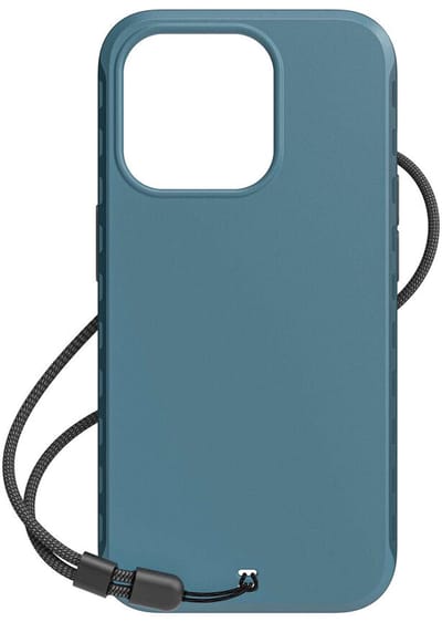 BodyGuardz Paradigm Pro MagSafe hoesje iPhone 15 Pro – Ingebouwde MagSafe oplaadcompatibiliteit – Verwijderbare koord en ankerpunt – Ingebouwde cameraring beschermt tegen krassen - Grijs