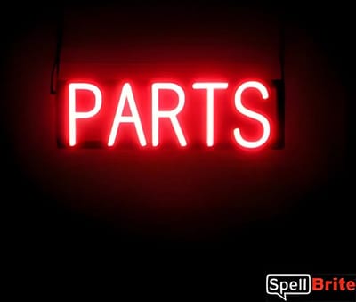 PARTS - Lichtreclame Neon LED bord verlicht | SpellBrite | 53 x 16 cm | 6 Dimstanden - 8 Lichtanimaties | Reclamebord neon verlichting