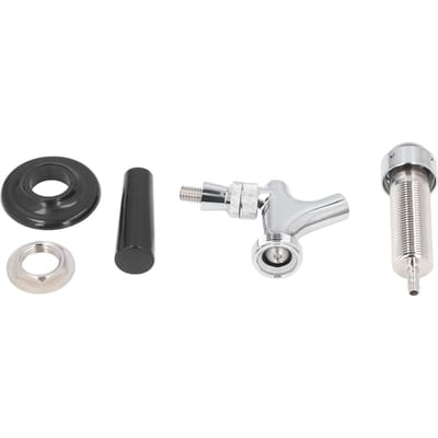Biertap Kit Onderdelen RVS met Schacht 100mm Lange Stang voor Thuis Brouw Toren white