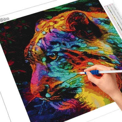 5D DIY Diamond schilderij Luipaard Cross Stitch Diamond borduurwerk dier Craft Kit Home Decor cadeau Full Square 30x30CM