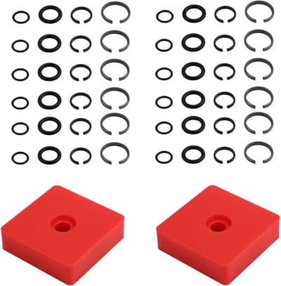 12 Sets 3/8" & 12 Sets 1/2" Impact Lock Ring Clips met O-Ringen en Installatietools voor Impact Wrench, Geschikt voor Pneumatische en Elektrische Gereedschappen
