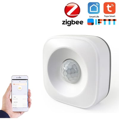 Capteur de surveillance PIR ZigBee alimenté par Tuya, sans fil, passif blanc