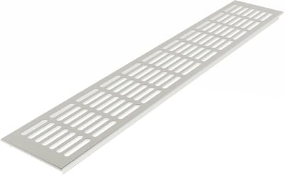 Ventilatierooster Aluminium - Rooster Ventilatie - Frisse Lucht Toevoer - Geperforeerde Plaat - 20 x 10 cm - RVS Look