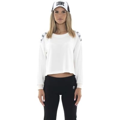 Sweaters Leone 1947 Woman Crewneck Black White
