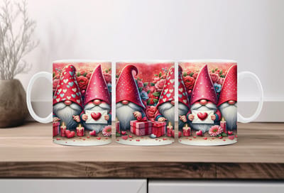 Koffiemok valentijn Gnomes 16 | Valentijn cadeau | Valentijn decoratie | Grappige Cadeaus | Koffiemok | Koffiebeker | Theemok | Theebeker | chocoladebeker