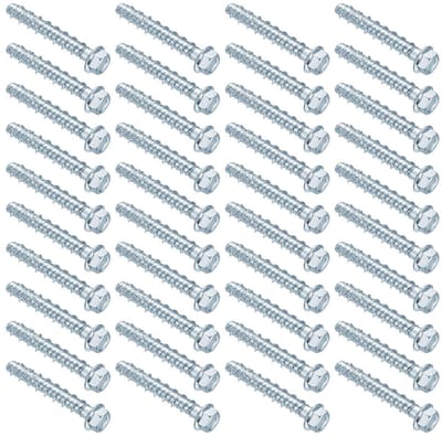 Set van 40 Betonschroeven M8 x 60 mm met Zeskantkop, Gegalvaniseerde Schroeven voor Metselwerk, Bouw en Industrie