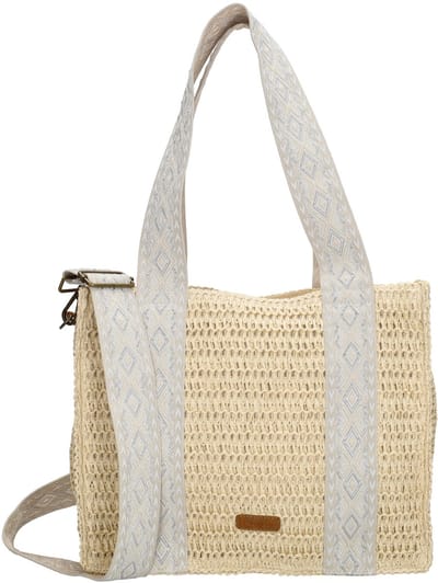 Beagles Gran Canaria Shopper M - Crossbody - Schoudertas - Riet - Tote Bag - Dames Tas - Licht natuur