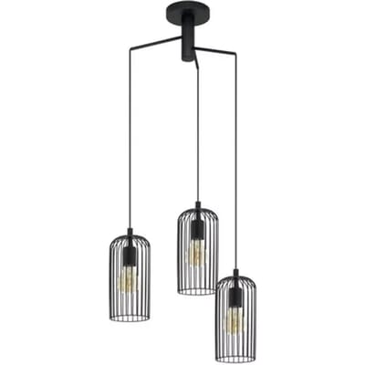 EGLO Roccamena 1 Hanglamp - E27 - Ø 61,5 cm - Zwart