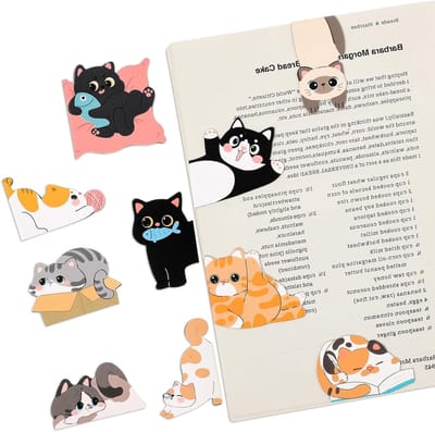 Magnetische Leesmarkeringen voor Kattenliefhebbers - 10 Stuks Leuke Boekensignalen voor Studenten en Boekenwurmen