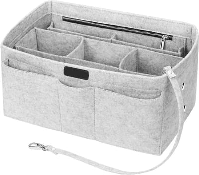 Famanu – Tasorganizer voor vrouwen - handtassen - handtasorganizer - lichtgrijs