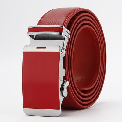 Nieuw Product Klassieke Rode Riem Heren Echt Leer Koeienhuid Riem Business Casual Riem Riem 110-130cm brown