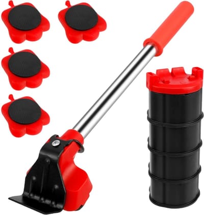 Meubellifter - Rood - 5-delige Set - Eenvoudig Verplaatsen van Meubels - Meubellift - Meubelverplaatser