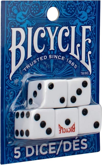 Set van 5 Standaard Dobbelstenen voor Spellen