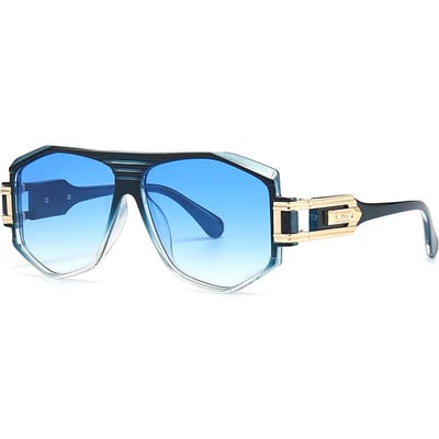 Lunettes de soleil rectangulaires style rétro pour hommes et femmes Style Cyberpunk Anti-reflets Protection UV 400 Idéales pour la pêche et le voyage white
