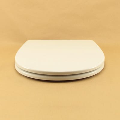 Wc-bril voor lichtblauw, praktisch, thermodurend, wit, scharnieren van roestvrij staal, normaal of langzaam, met soft-close-scharnier/sluiting: normaal.