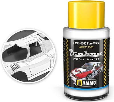 AMMO by Mig Jimenez Hobbyverf Acrylverf - MIG 0300 Cobra Motor Paints - Pure White - Matt - Acryl - 30ml Verf potje - 30 ml