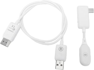 Draadloze HD Beeldschermadapter - Type C Multimedia Zender - Presentaties Geven - Plug en Play - 50 meter - Zwart