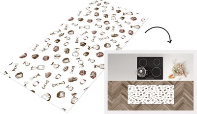 Keukenloper - Loper keuken - Snoep - Vintage - Chocolade - Design - 120x50 cm - Keukenloper vinyl