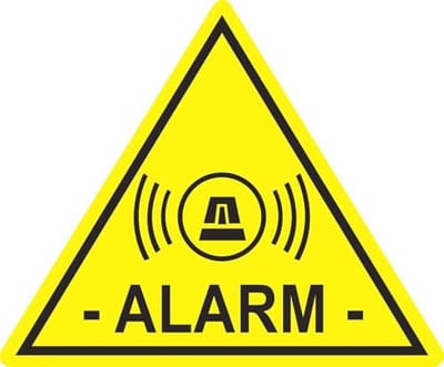 Alarmstickers voor Beveiliging - 5 Stuks 5x4 cm | Let Op - Waarschuwing voor Alarminstallatie