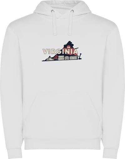 Witte Wanna have hoodie voor de echte Amerika / Verenigde Staten liefhebber de Amerikaanse staat Virginia Print Full Color Color merk Roly maat S