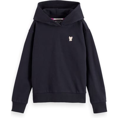 Scotch & Soda Girl Relaxed-fit Hoodie With Back Artwork Anthracite Taglia: 4 | Abbigliamento Sportivo Outlet | kids | Bianco