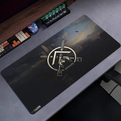 Escape From Tarkov Gaming Muismat met Gestikte Randen Kantoor Computer Toetsenbord Laptop en Thuisbureau Antislip Rubberen Basis Pads 30x60cm with edge