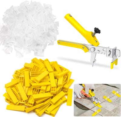 Tegel Nivelleringssysteem Kit - Tegel Leveler Spacers - Vloeren Egaliseren - Herbruikbare Wiggen - 1/8 inch - Geel