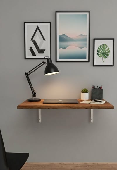Nestly - Tafel - Klaptafel - Bureau - Wandgemonteerde Laptoptafel - Inklapbare Keukentafel - Eettafel - 72 x 45 cm - Okkernot