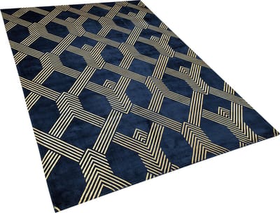 VEKSE - Vloerkleed - Donkerblauw - 80 x 150 cm - Viscose