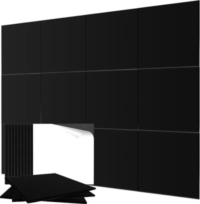 Akoestisch Schuim Zelfklevend - 12 Stuks Geluidsdempend Schuim - Opnamestudio's Muziekruimtes - 30 x 30 x 09 cm acoustic panels