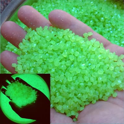 2000 stuks Kleurrijke Lichtgevende Steen, Fluorescerend Grind, 3-5 mm Specificatie Aquarium Tuin Micro Landschap DIY Decoratie Lichtgevend Zand 2000PCS