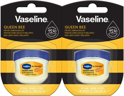 Vaseline Lip Therapy 7G Queen Bee | Voedende lippenbalsem met honing voor optimale hydratatie | (2er Pack)