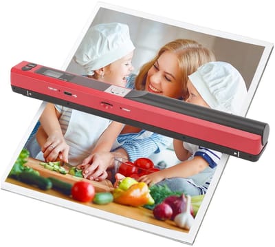 Allecto - Draagbare Scanner - Compacte Handscanner - Rood - Foto en Documenten Digitaliseren - Ideaal voor Bedrijven en Thuisgebruik