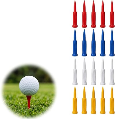 Onbreekbare Rubber Golf Tee 3 Inch met Kleurrijke Gevoerde Hoofd voor Drivers en IJzers, Ideaal voor Precisie en Stabiliteit