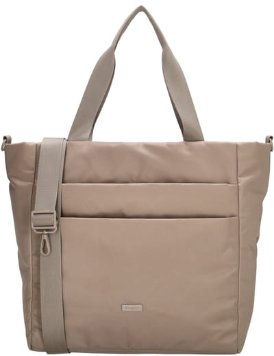 Beagles Duomo Shopper - Lichtgewicht - Crossbody - Schoudertas - Afneembare/Verstelbare Schouderband - Veiligheidssluiting - Safety Zipper - Praktische Indeling - Tote Bag - Dames Tas - Taupe