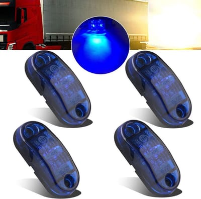 Universele 12-24 V Blauwe Zijmarkeringslichten Voor Auto en Vrachtwagen - 4 Stuks