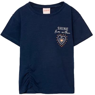 Boboli 403108 T-shirt Met Korte Mouwen Blauw 8 Years Meisje