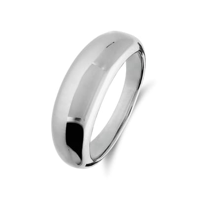 Lucardi Dames Zilveren ring voor dames - Ring - 925 Zilver - Zilverkleurig - 16.50 / 52 mm