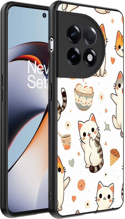 Smartphonica Telefoonhoesje Geschikt voor OnePlus 11R met katten opdruk - TPU backcover case cat design geschikt voor OnePlus 11R