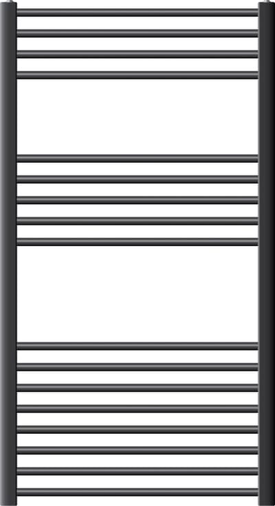Badkamerradiator Sahara 750x1200 mm antraciet recht met zijaansluiting