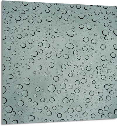 TMK ArtDeko Serie - Glasplaat voor Keuken - 60x65 cm - Krople
