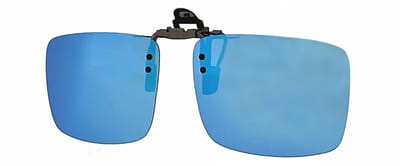 Polar Specs® 42x132 mm. Aluminium Opklapbare Voorhanger – Clip on Zonnebril – Brilclip – Voorzetbril – Polariserend Olie Blauw standaard Cat.3 – Unisex