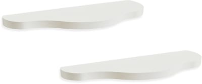 Wandplank Sirlstalo set van 2 voor kinderkamer 57x19x3 cm wit [en.casa]