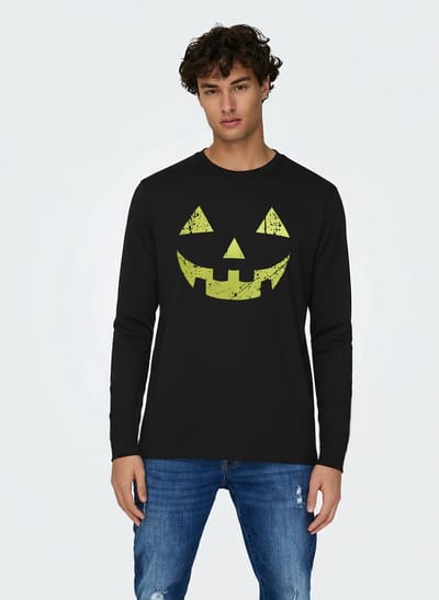 Starry Indigo - Halloween Reflective Kostuum Heren- Zwart & Neon
