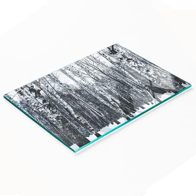 Decoratieve snij- en serveerplank voor glas, winterberkhout, 80x52 cm