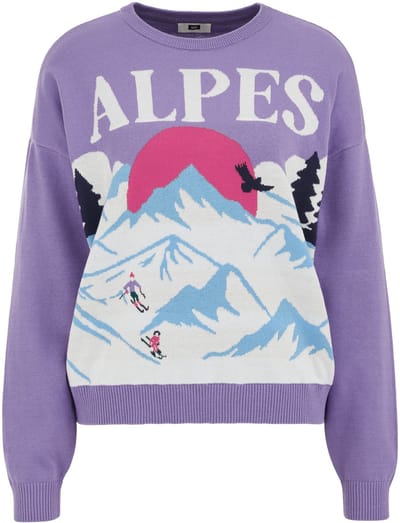We Fashion Knitted Pullover Purple Size: M | Sweaters Outlet | Dames | Paars